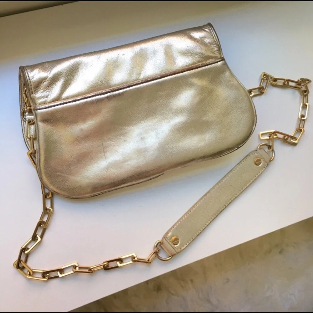 Tory Burch Amanda Crossbody Clutch in Gold
